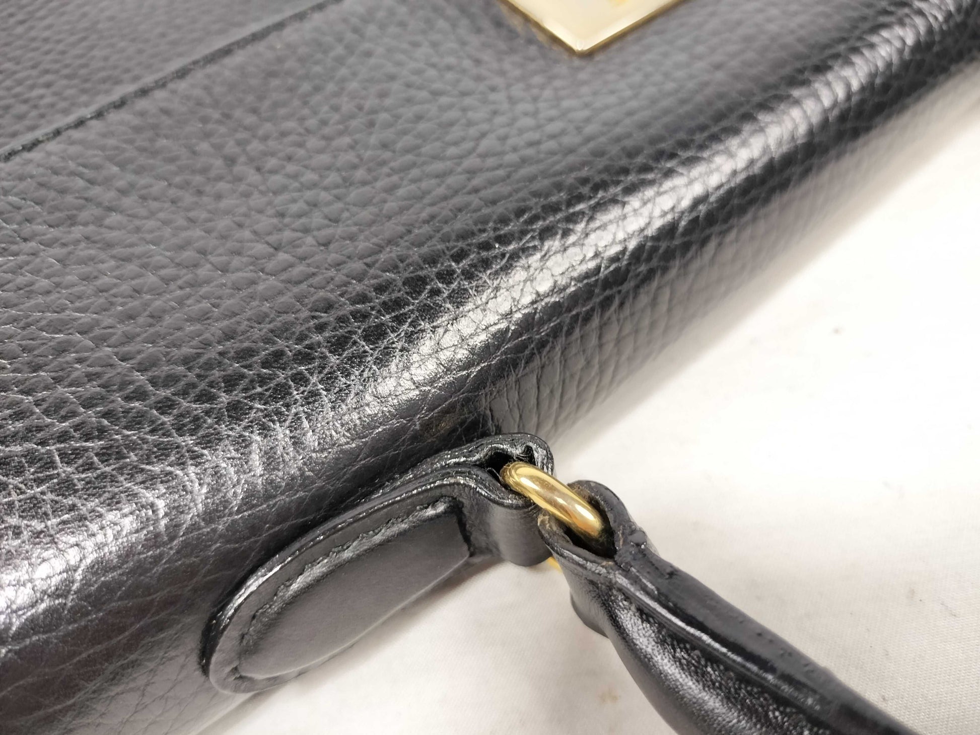 CELINE Gancini Chain Black Handbag