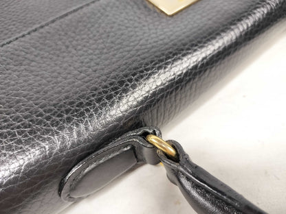 CELINE Gancini Chain Black Handbag