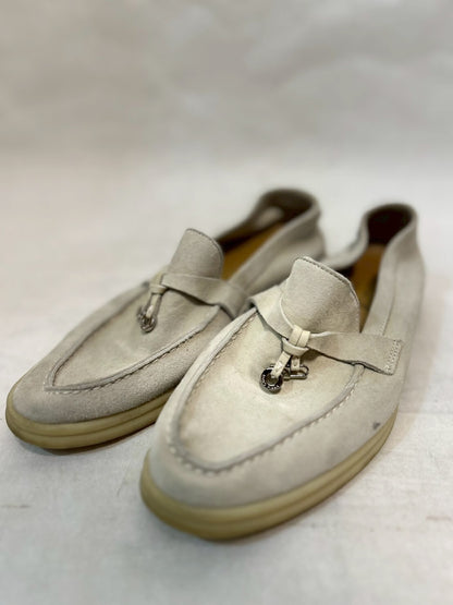 Loro Piana Leather Luxury Driving Shoes Loafers Leather Shoes Size 36 1/2 Loafers