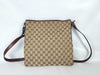 GUCCI GG Canvas Shoulder Bag 113013 Beige/Wine Red W30cm Shoulder Bag