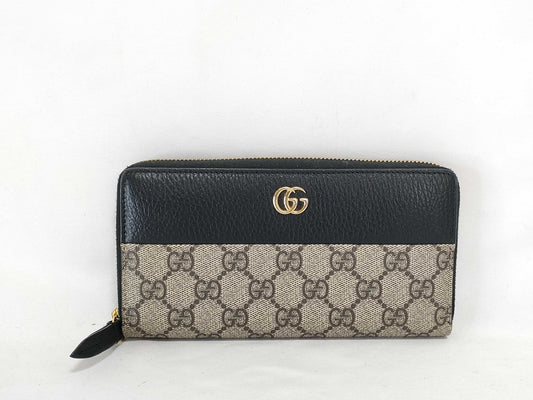 GUCCI GG Supreme Round Zip Long Wallet GG Supreme 456117 Wallet