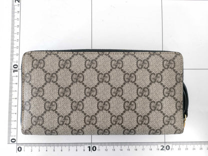 GUCCI GG Supreme Round Zip Long Wallet GG Supreme 456117 Wallet