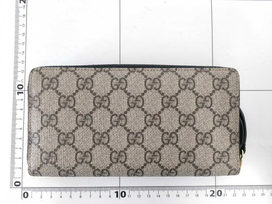GUCCI GG Supreme Round Zip Long Wallet GG Supreme 456117 Wallet