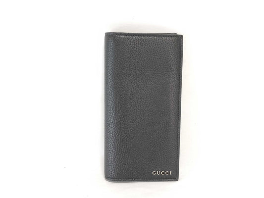 GUCCI Bifold Long Wallet Black Leather 795296 Wallet