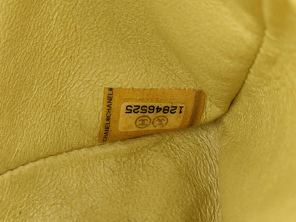 CHANEL Matelasse Chain Shoulder Bag, Yellow, 12846525