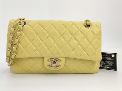 CHANEL Matelasse Chain Shoulder Bag, Yellow, 12846525