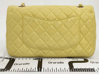 CHANEL Matelasse Chain Shoulder Bag, Yellow, 12846525