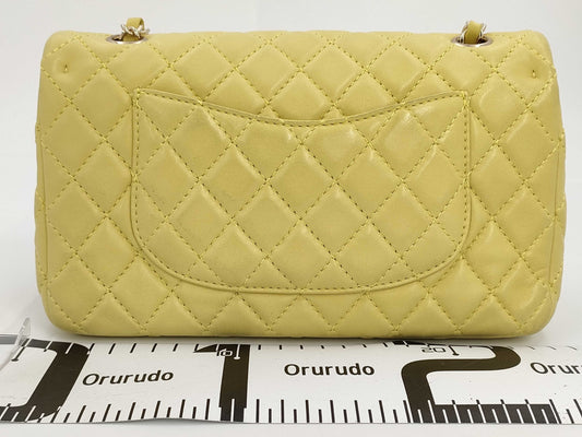 CHANEL Matelasse Chain Shoulder Bag, Yellow, 12846525