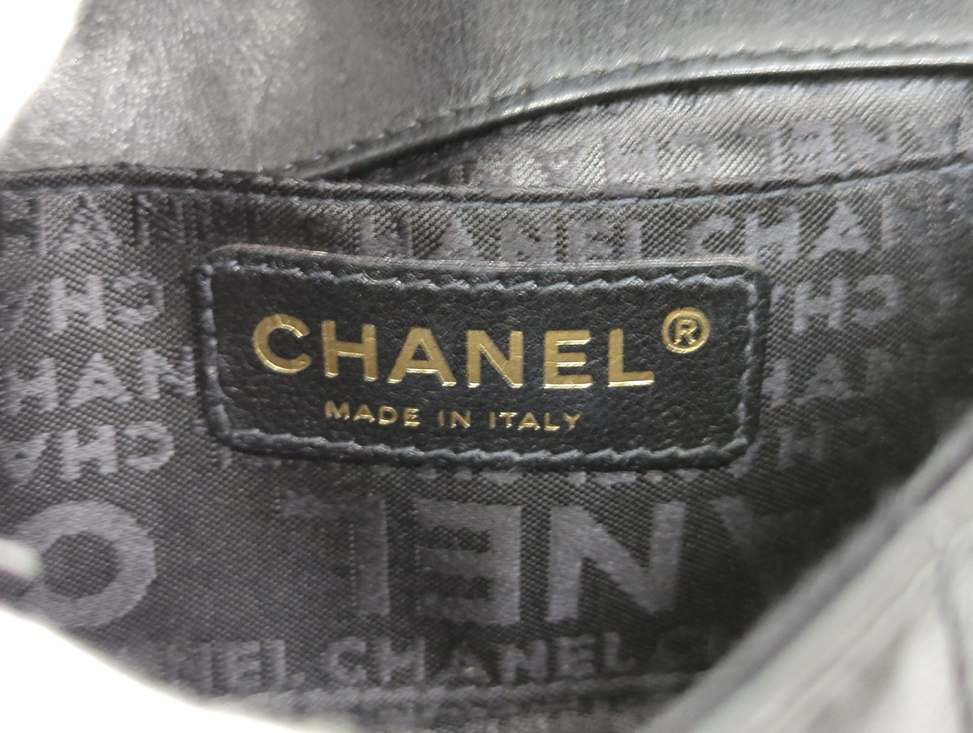 CHANEL Lambskin Chocolate Bar with Camellia Charm Chain Shoulder Bag