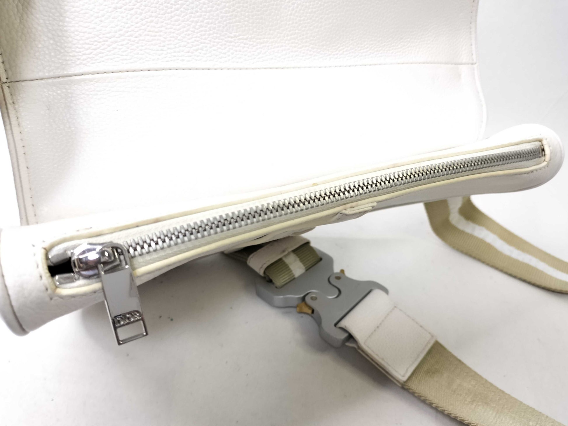 Dior Saddle Bag Leather White Shoulder Bag