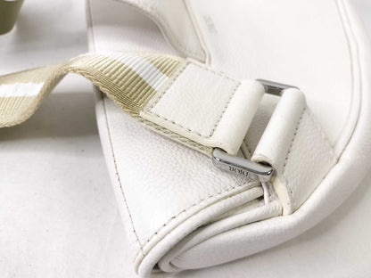 Dior Saddle Bag Leather White Shoulder Bag