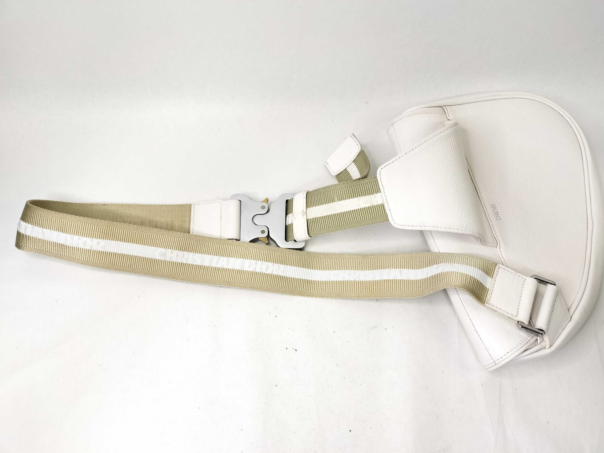 Dior Saddle Bag Leather White Shoulder Bag