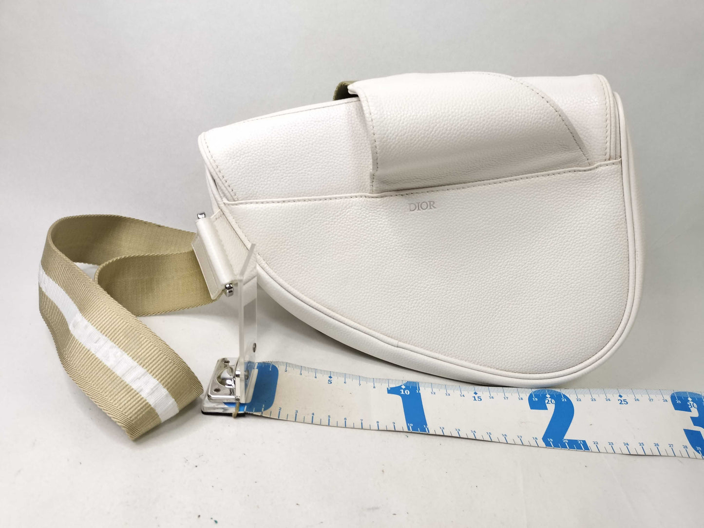 Dior Saddle Bag Leather White Shoulder Bag