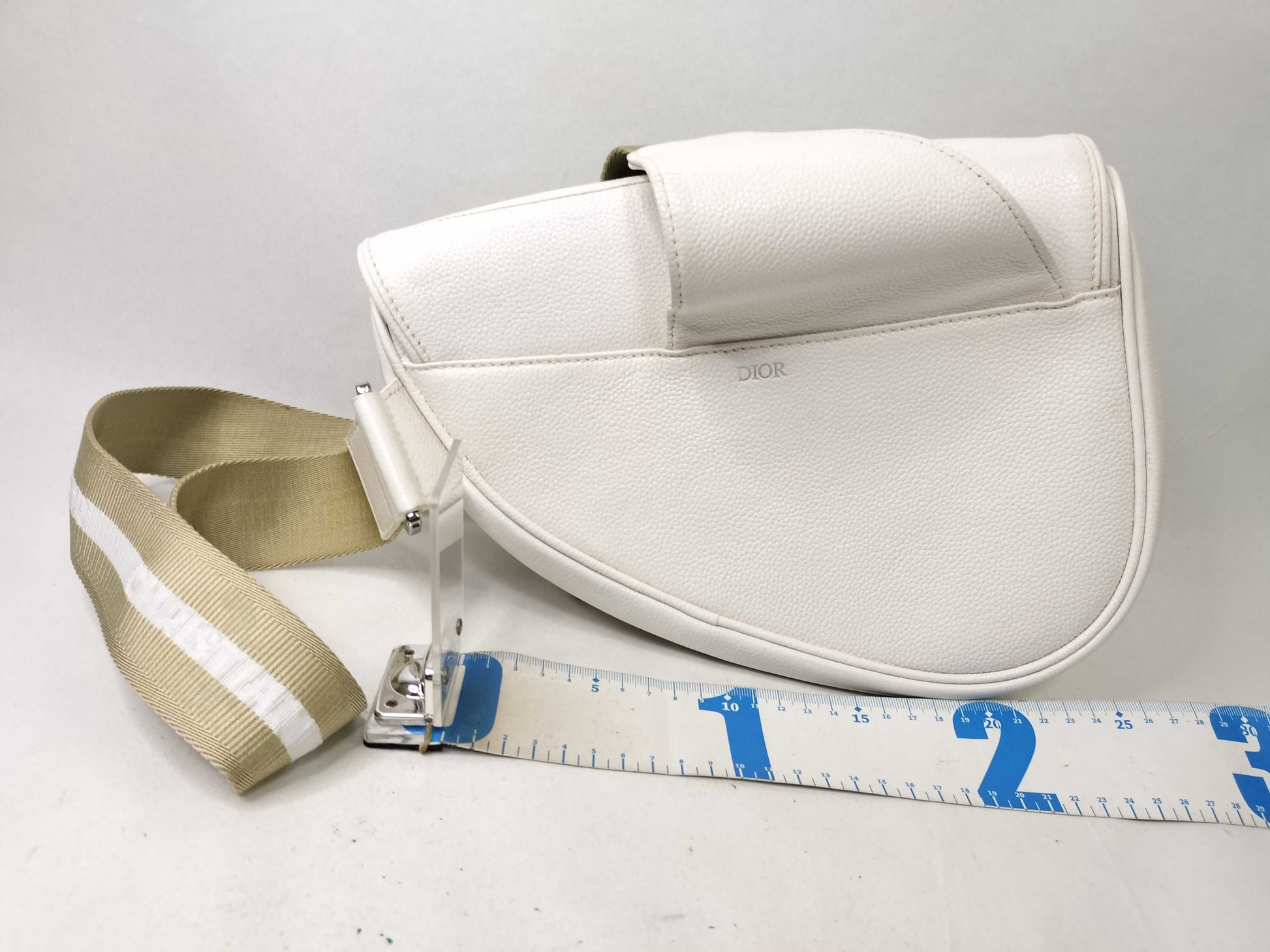 Dior Saddle Bag Leather White Shoulder Bag