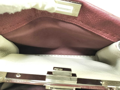 FENDI Peekaboo Medium Selleria x Python Burgundy 2-way Handbag 8BN290