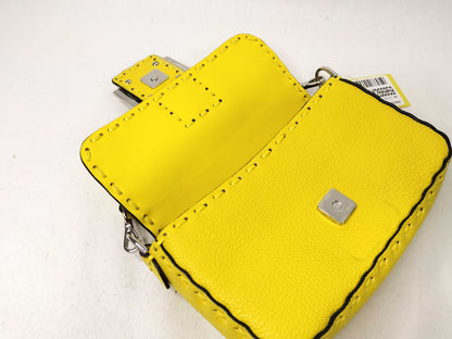 FENDI Mini Bucket Selleria 2-Way Handbag Yellow 8BS017