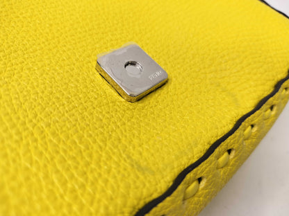 FENDI Mini Bucket Selleria 2-Way Handbag Yellow 8BS017