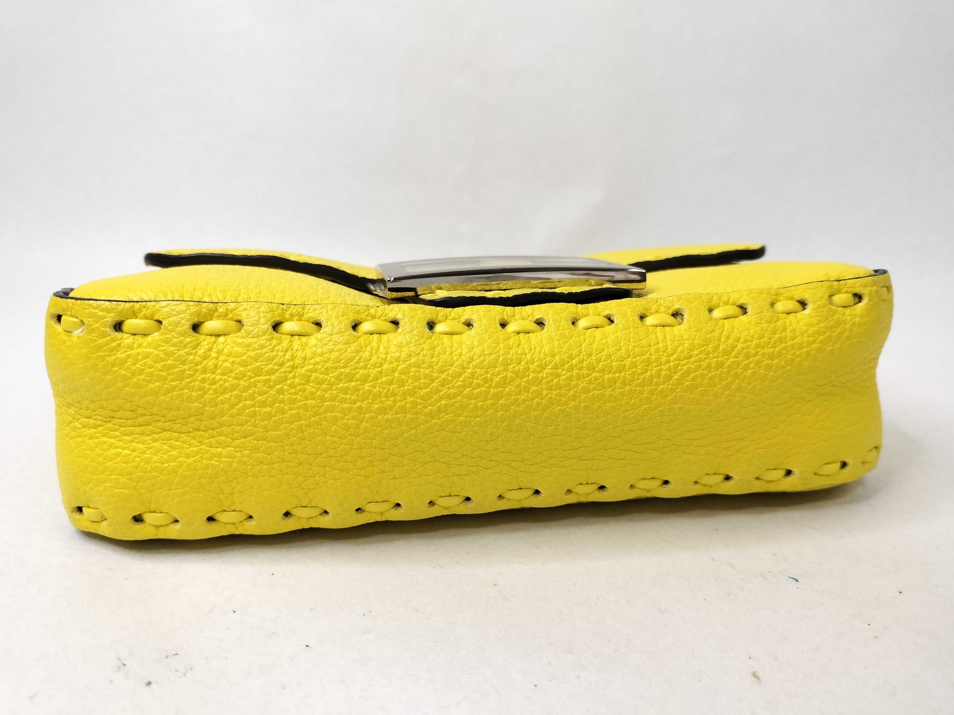 FENDI Mini Bucket Selleria 2-Way Handbag Yellow 8BS017