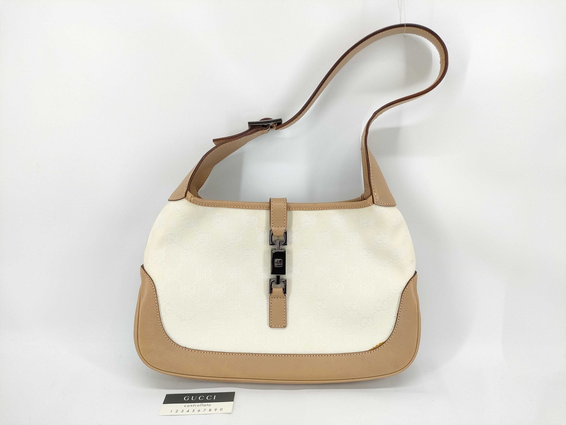 GUCCI Jackie GG pattern shoulder bag