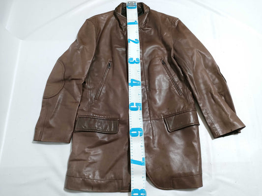 Salvatore Ferragamo Gancini Leather Jacket, Lambskin with Gancini Hardware