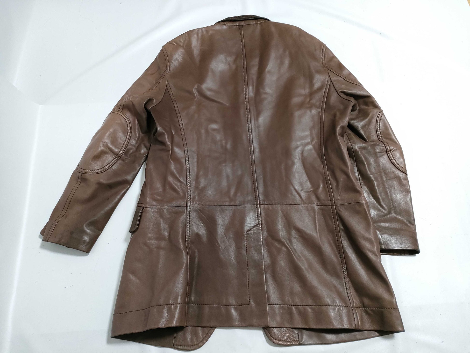 Salvatore Ferragamo Gancini Leather Jacket, Lambskin with Gancini Hardware