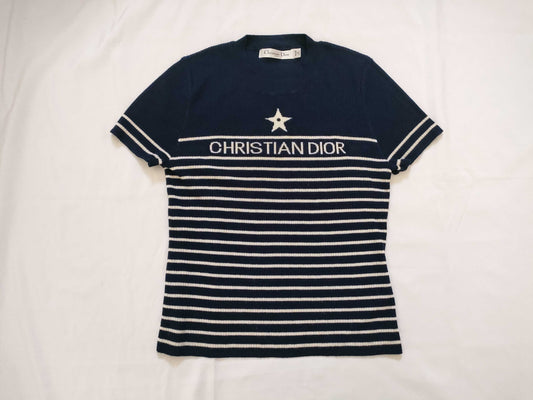 Dior Christian Dior Summer Knit Logo Top