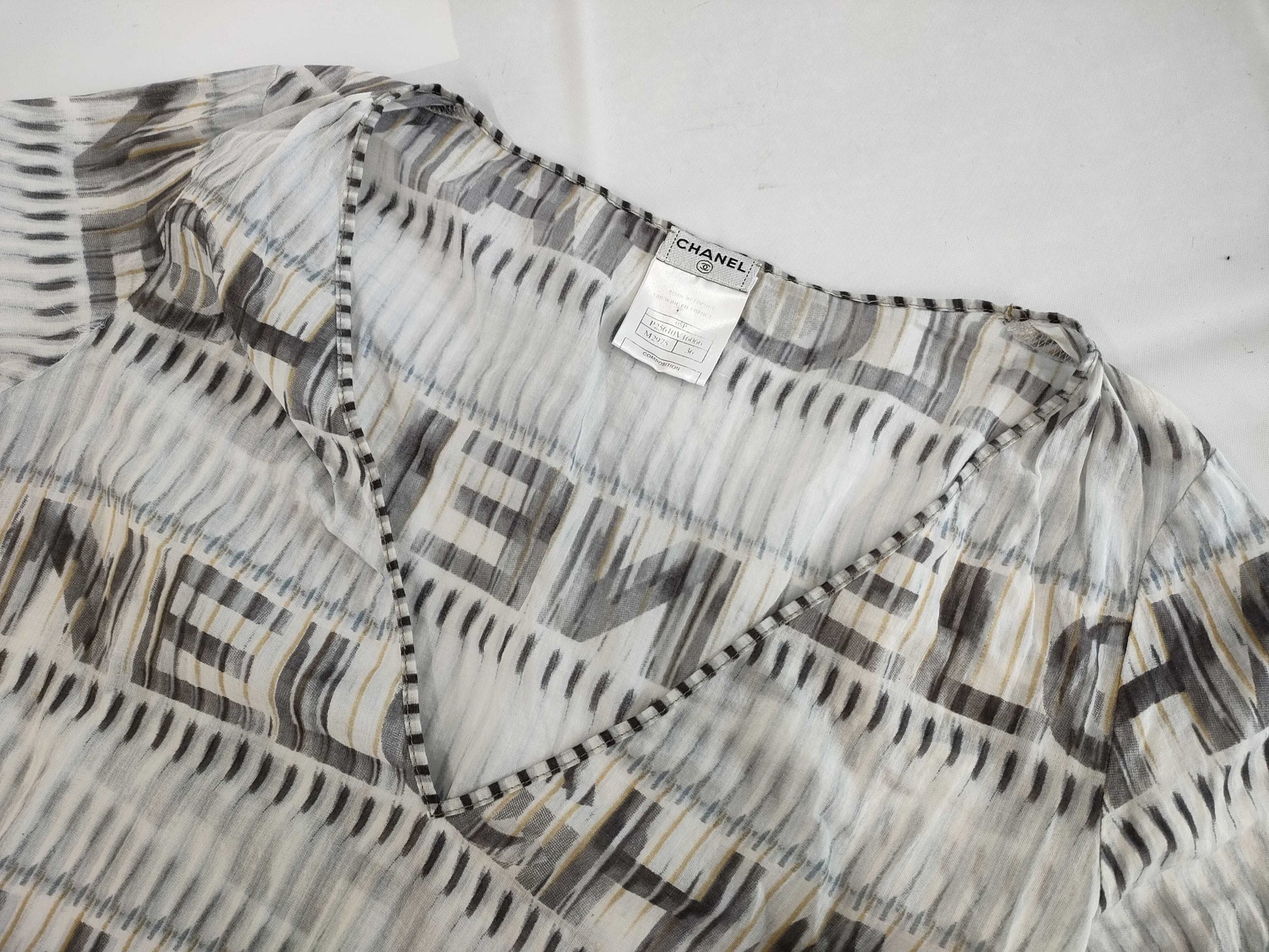CHANEL Summer Dress Logo 2005 Runway Model Size 36 Dress
