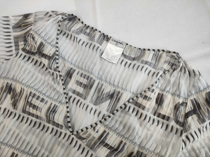 CHANEL Summer Dress Logo 2005 Runway Model Size 36 Dress