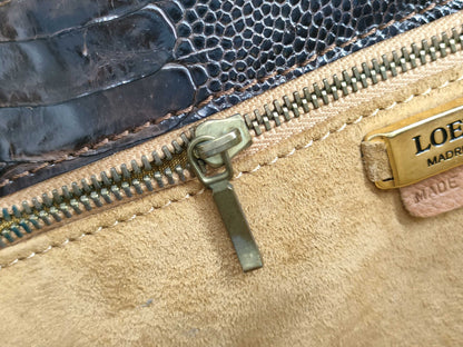 LOEWE Crocodile Handbag Brown Handbag