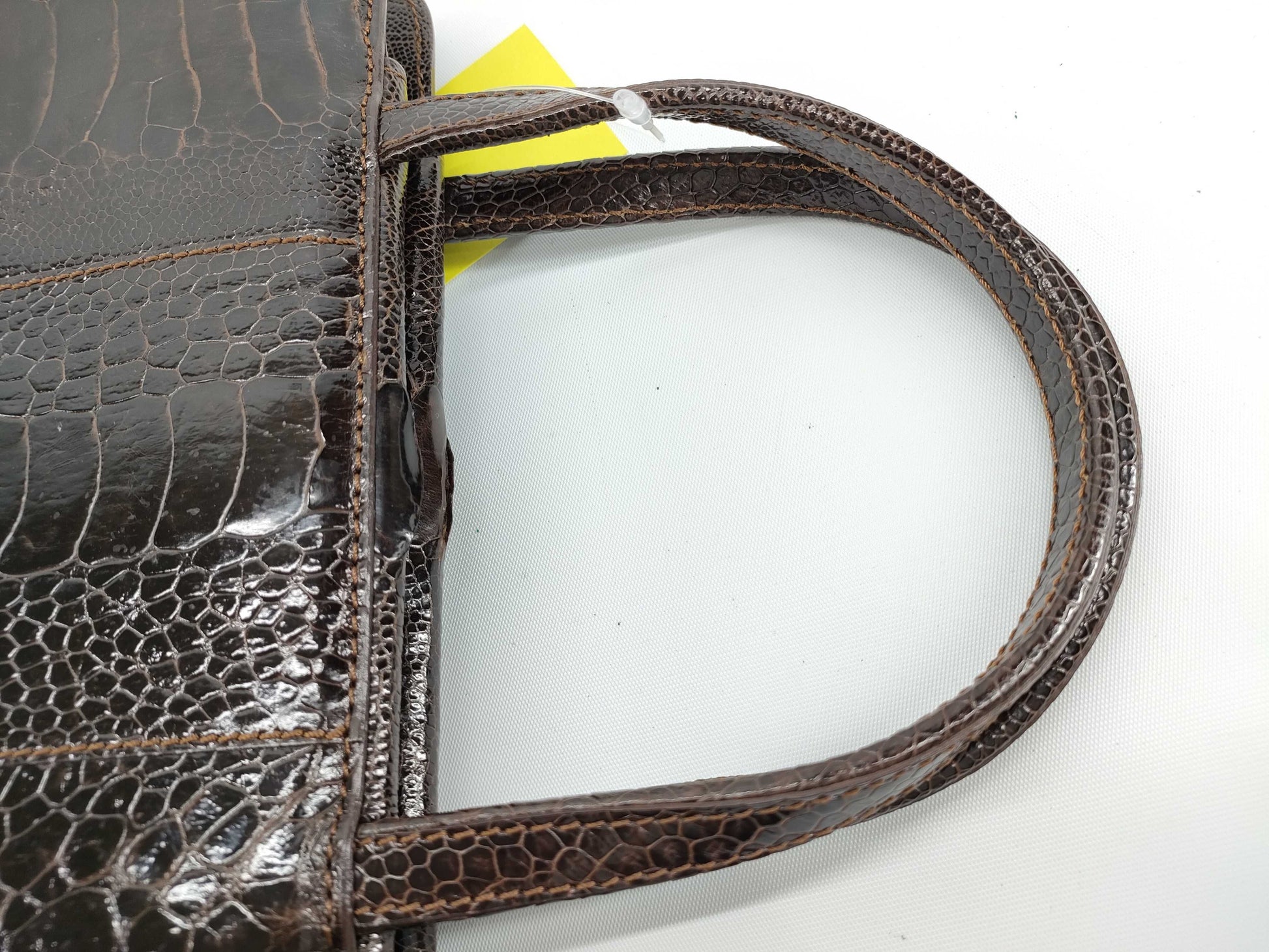 LOEWE Crocodile Handbag Brown Handbag
