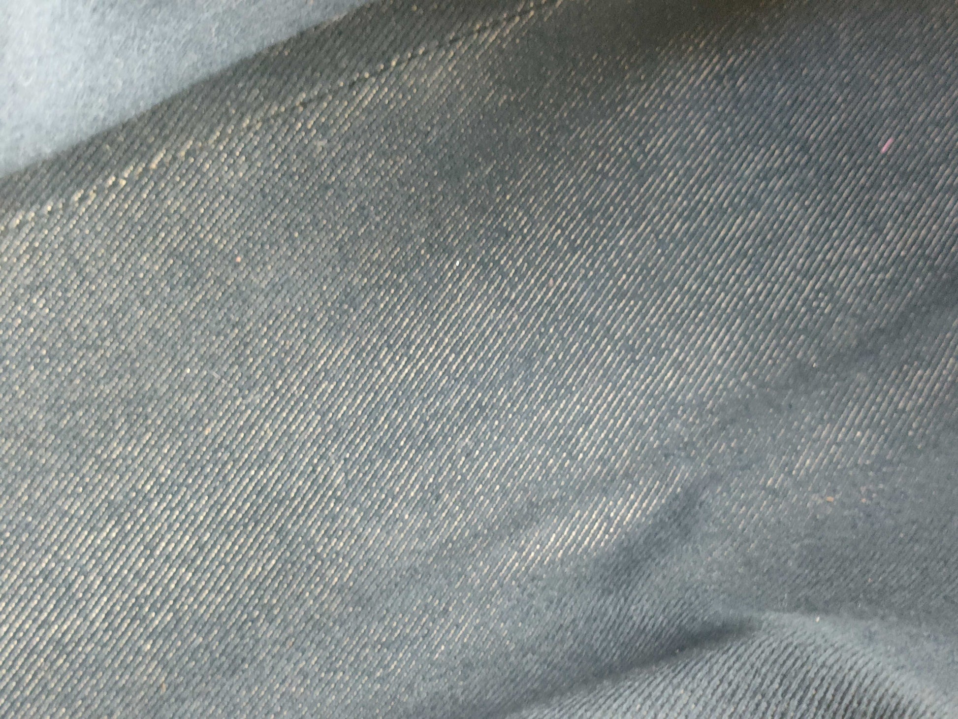 CELINE Macadam Denim Leather Handbag in Gray and Bronze