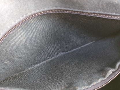 CELINE Macadam Denim Leather Handbag in Gray and Bronze