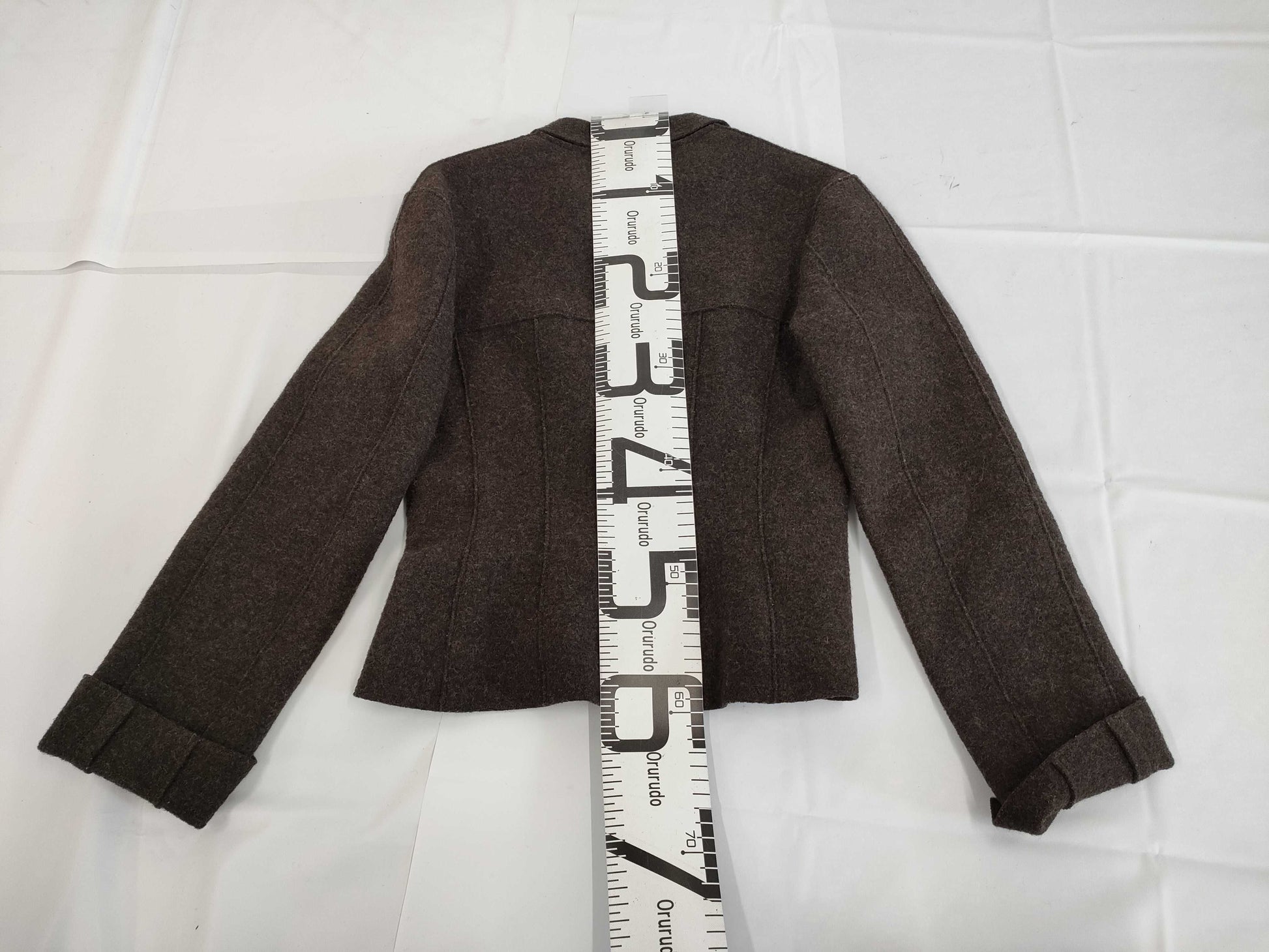 CHANEL Jacket P14021V08014 99A Women's Wool Brown Jacket Size 40