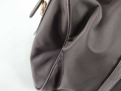 PRADA Re-Nylon Saffiano Leather Medium Black Handbag 1BB233