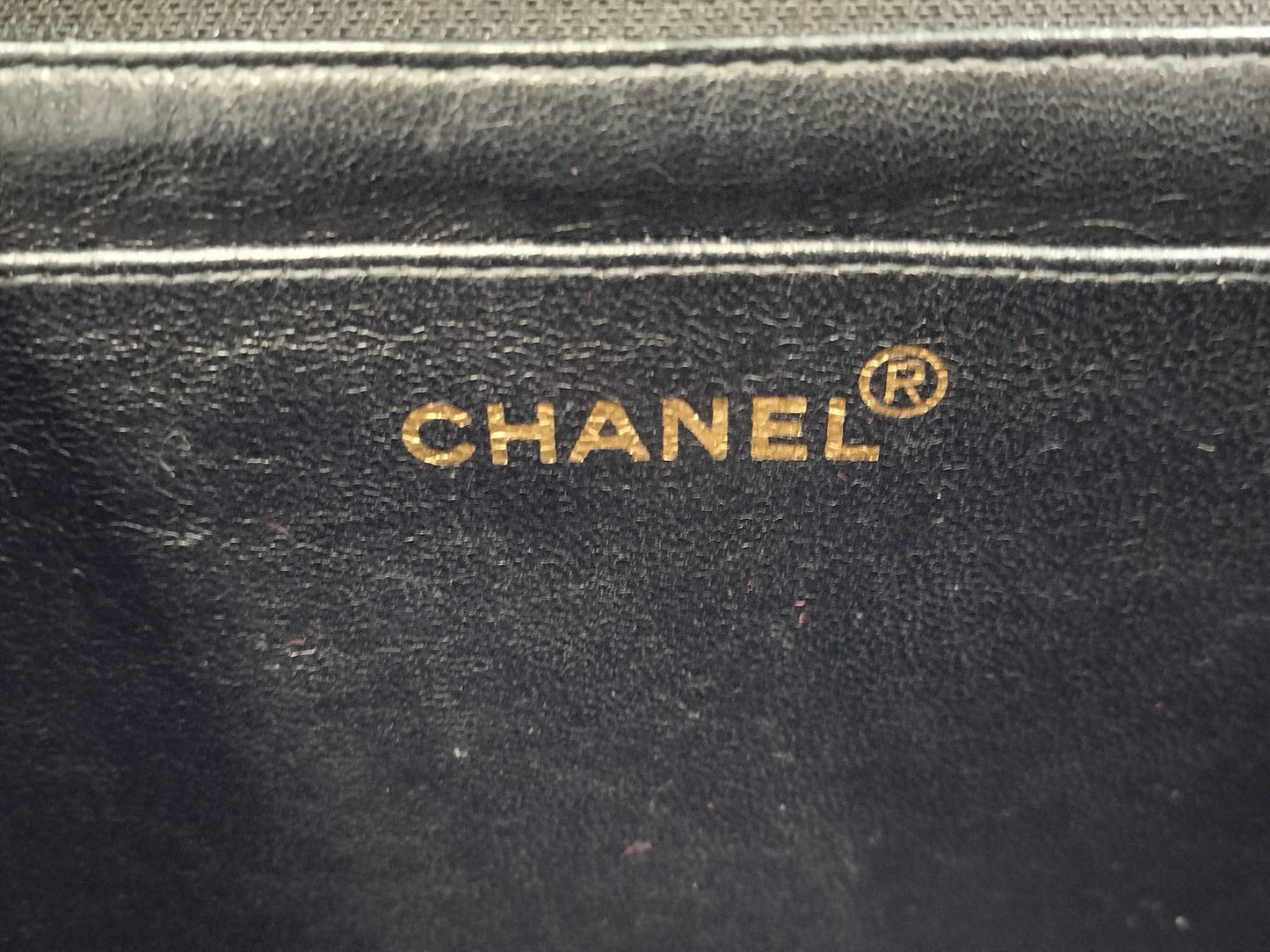 CHANEL Deca Matelasse Chain Shoulder Bag in Black Lambskin