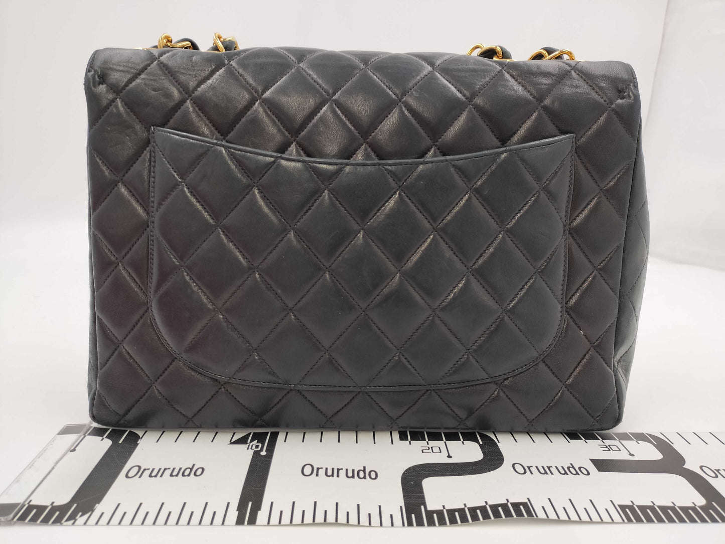 CHANEL Deca Matelasse Chain Shoulder Bag in Black Lambskin