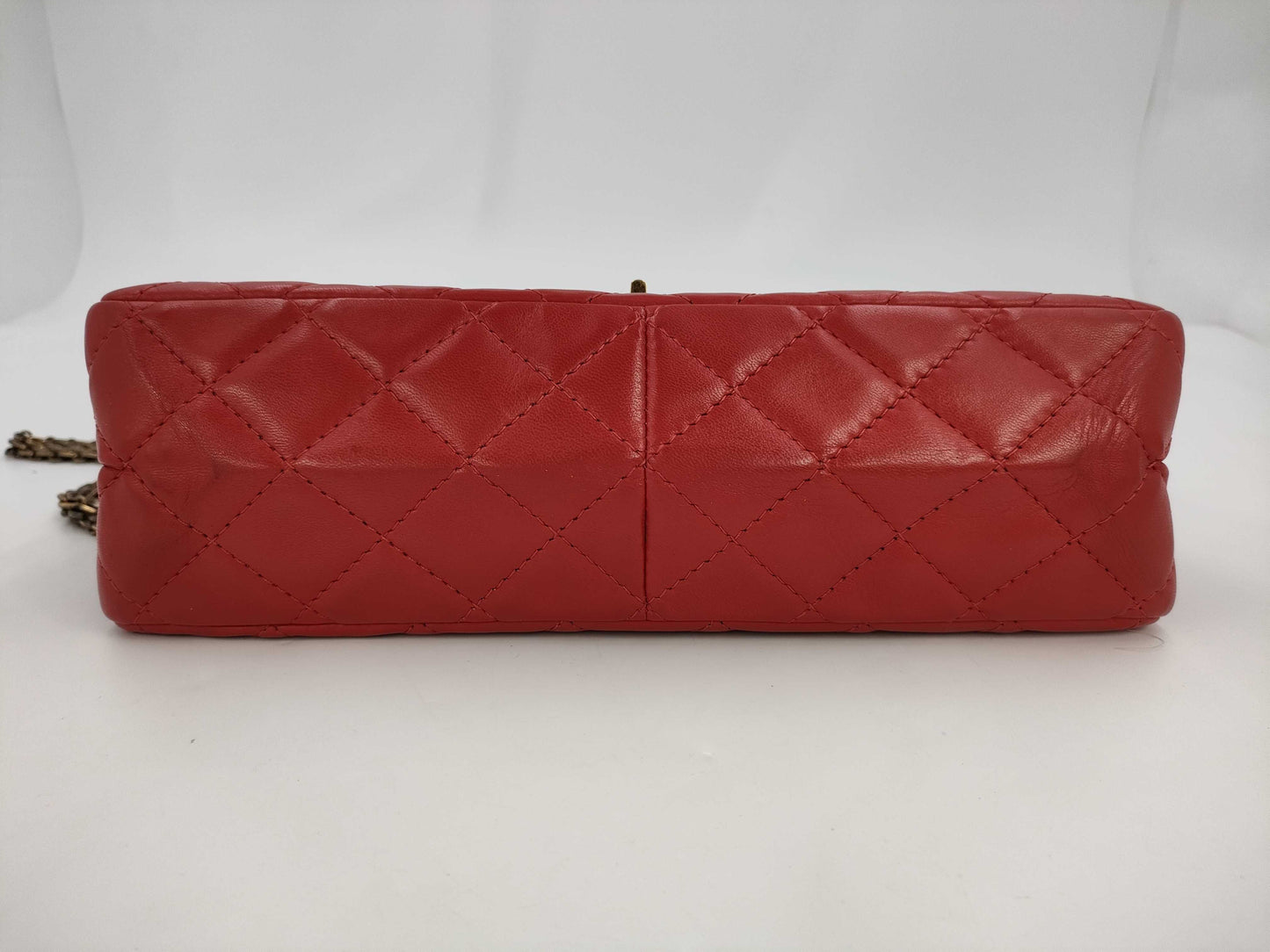 CHANEL 2.55 Matelasse Chain Shoulder Bag, Red