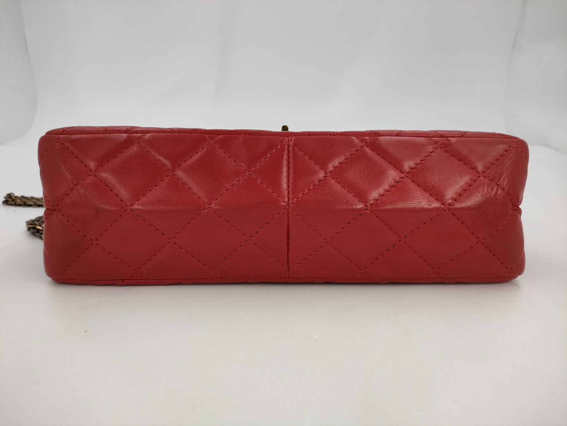 CHANEL 2.55 Matelasse Chain Shoulder Bag, Red