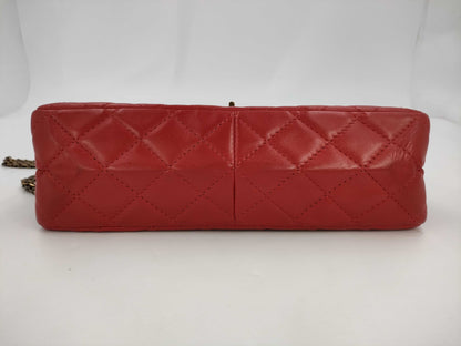 CHANEL 2.55 Matelasse Chain Shoulder Bag, Red