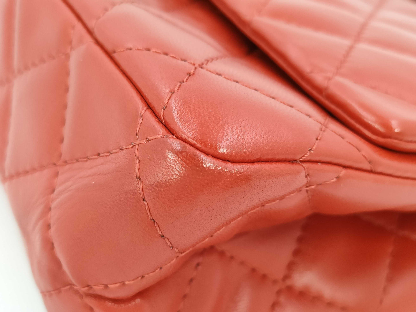 CHANEL 2.55 Matelasse Chain Shoulder Bag, Red