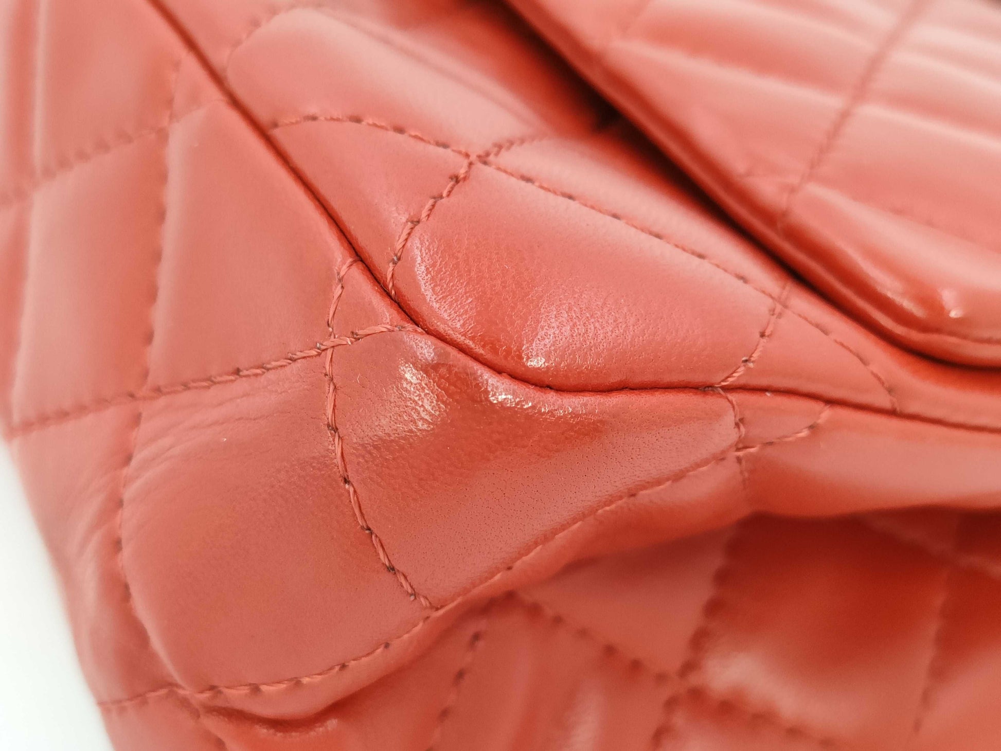CHANEL 2.55 Matelasse Chain Shoulder Bag, Red