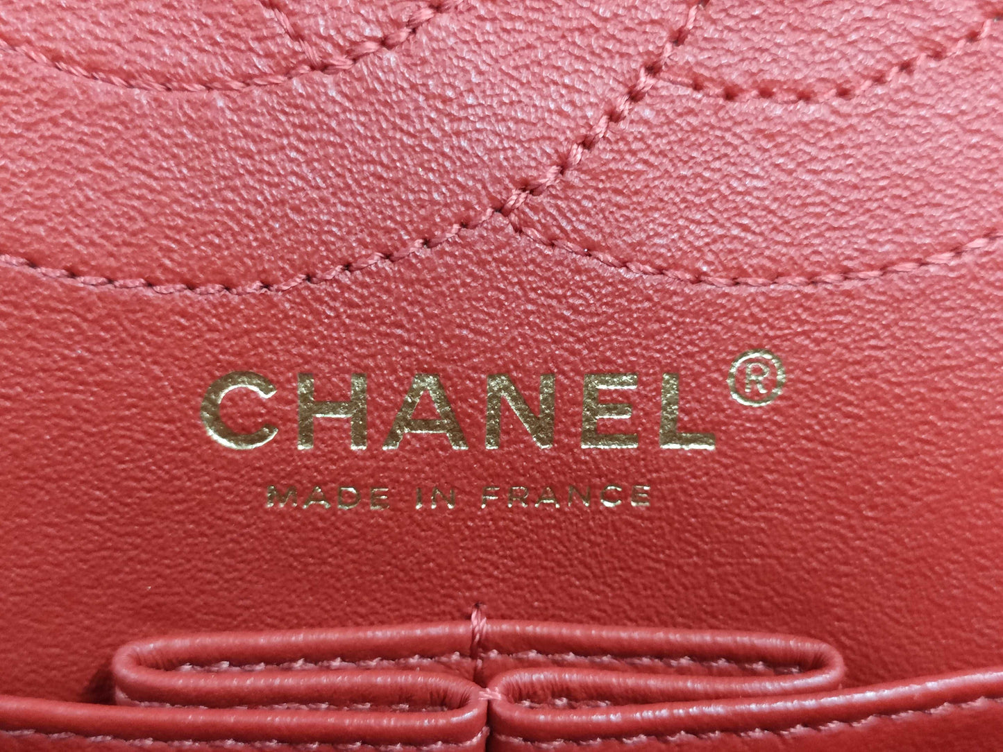 CHANEL 2.55 Matelasse Chain Shoulder Bag, Red