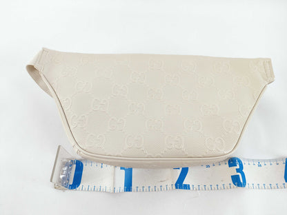 GUCCI Guccissima Body Bag White 645098 Waist Bag