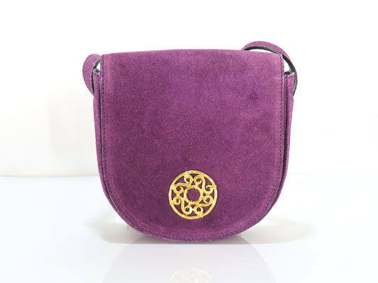 CELINE CELINE Circle Hardware Shoulder Bag Suede Shoulder Bag