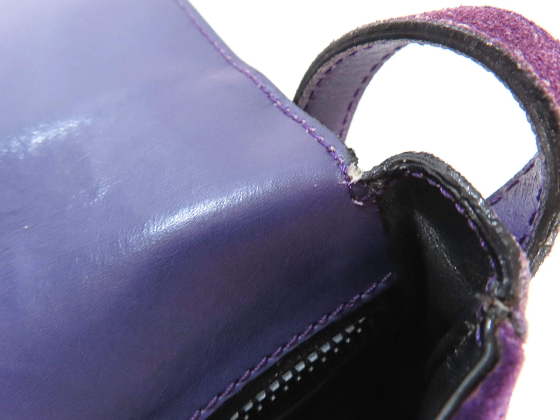 CELINE CELINE Circle Hardware Shoulder Bag Suede Shoulder Bag