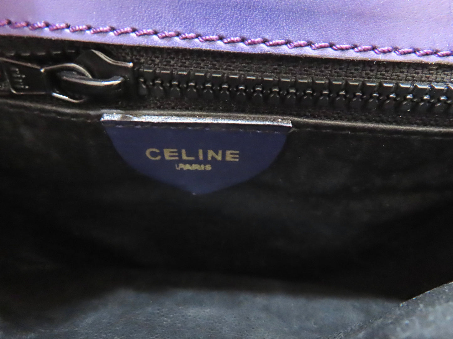 CELINE CELINE Circle Hardware Shoulder Bag Suede Shoulder Bag