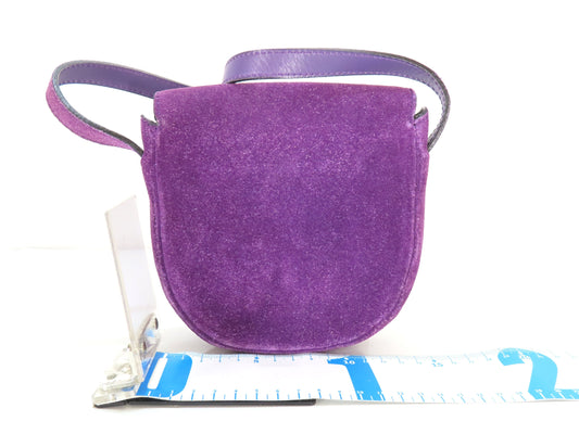 CELINE CELINE Circle Hardware Shoulder Bag Suede Shoulder Bag