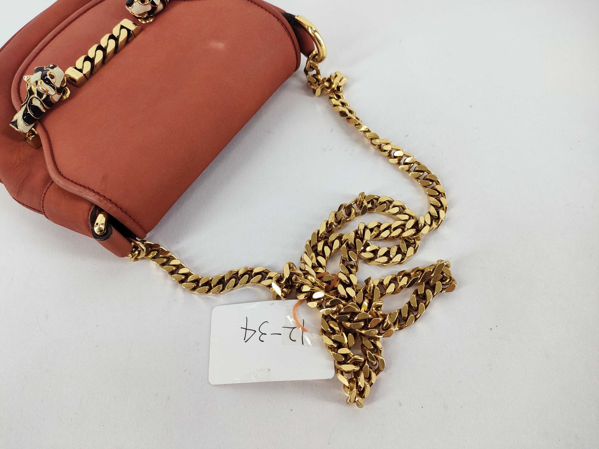 GUCCI GUCCI Tigret Tiger Motif Leather Chain Shoulder Bag Pouch 290684 Shoulder Bag