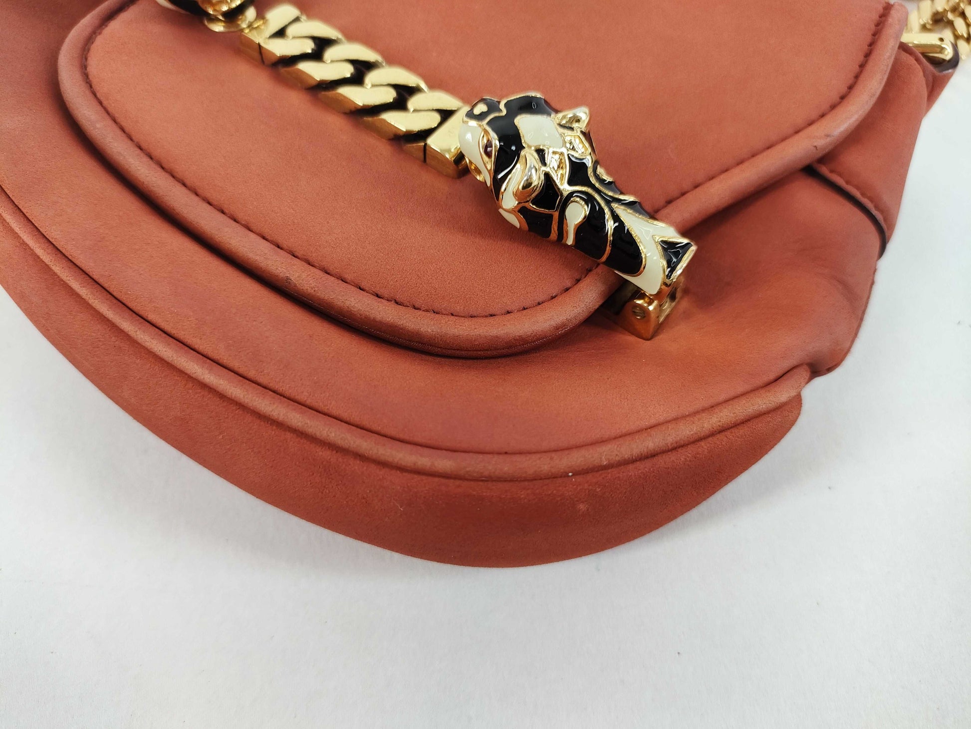 GUCCI GUCCI Tigret Tiger Motif Leather Chain Shoulder Bag Pouch 290684 Shoulder Bag