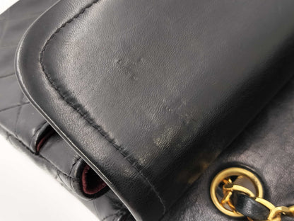 CHANEL Double Flap 25 Lamb Chain Shoulder Bag with Seal